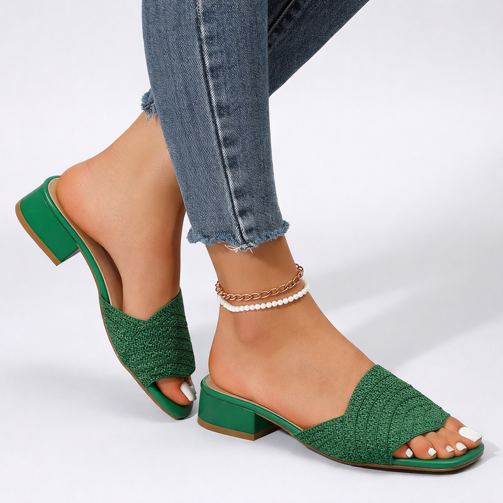 Selene Woven Mule Sandals