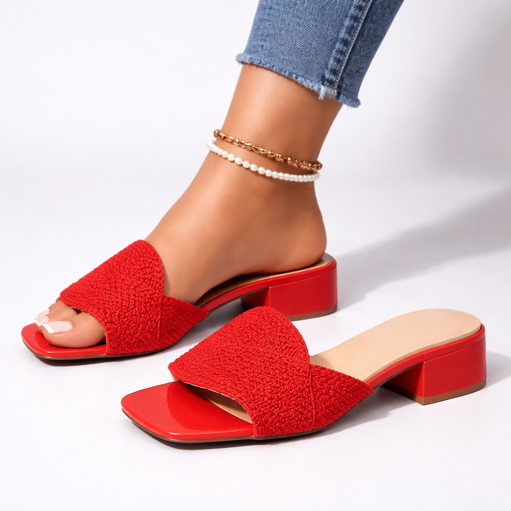 Selene Woven Mule Sandals
