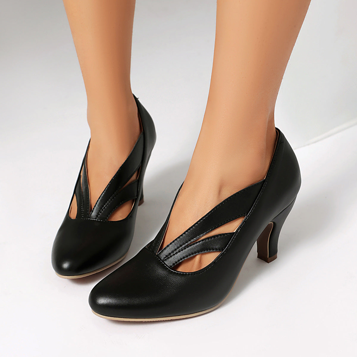 Aldena Leather Heels
