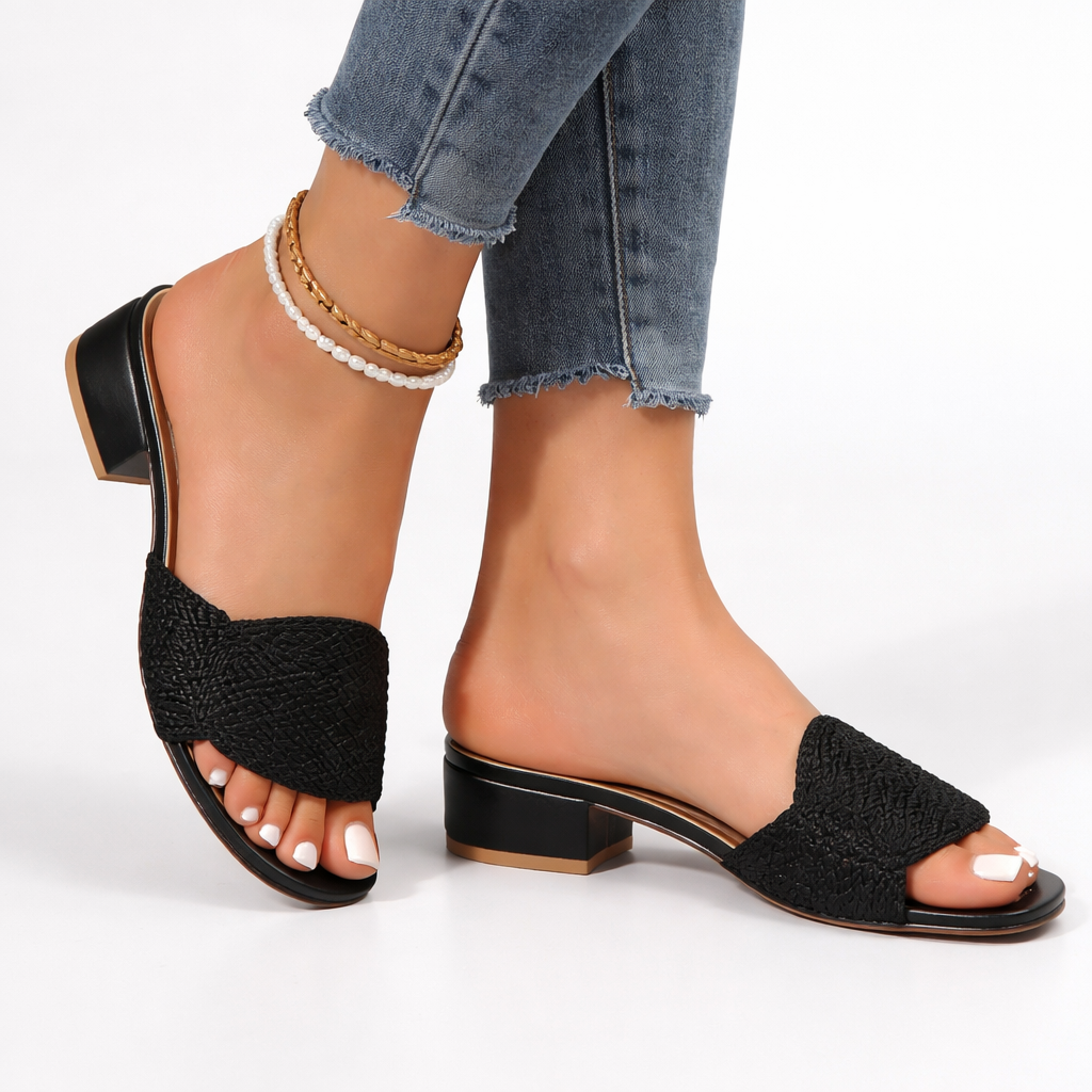 Selene Woven Mule Sandals