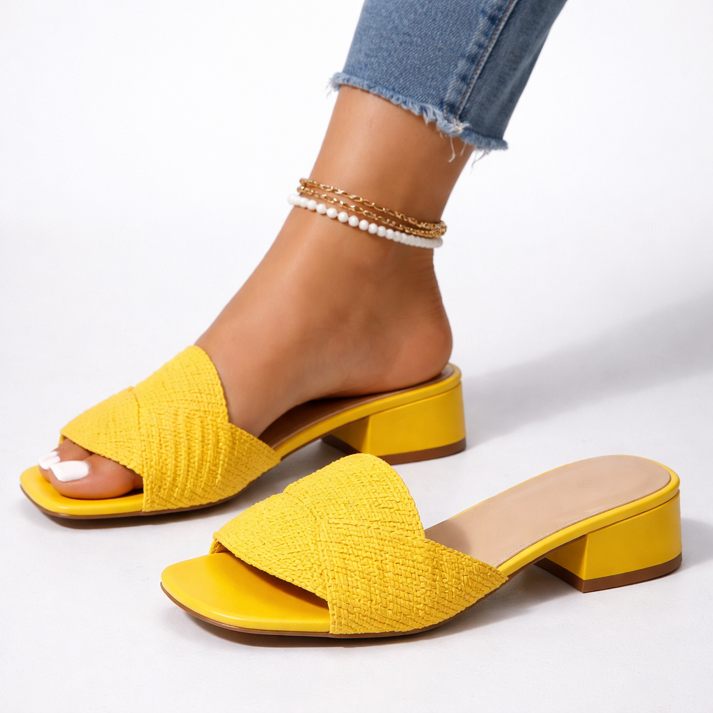 Selene Woven Mule Sandals