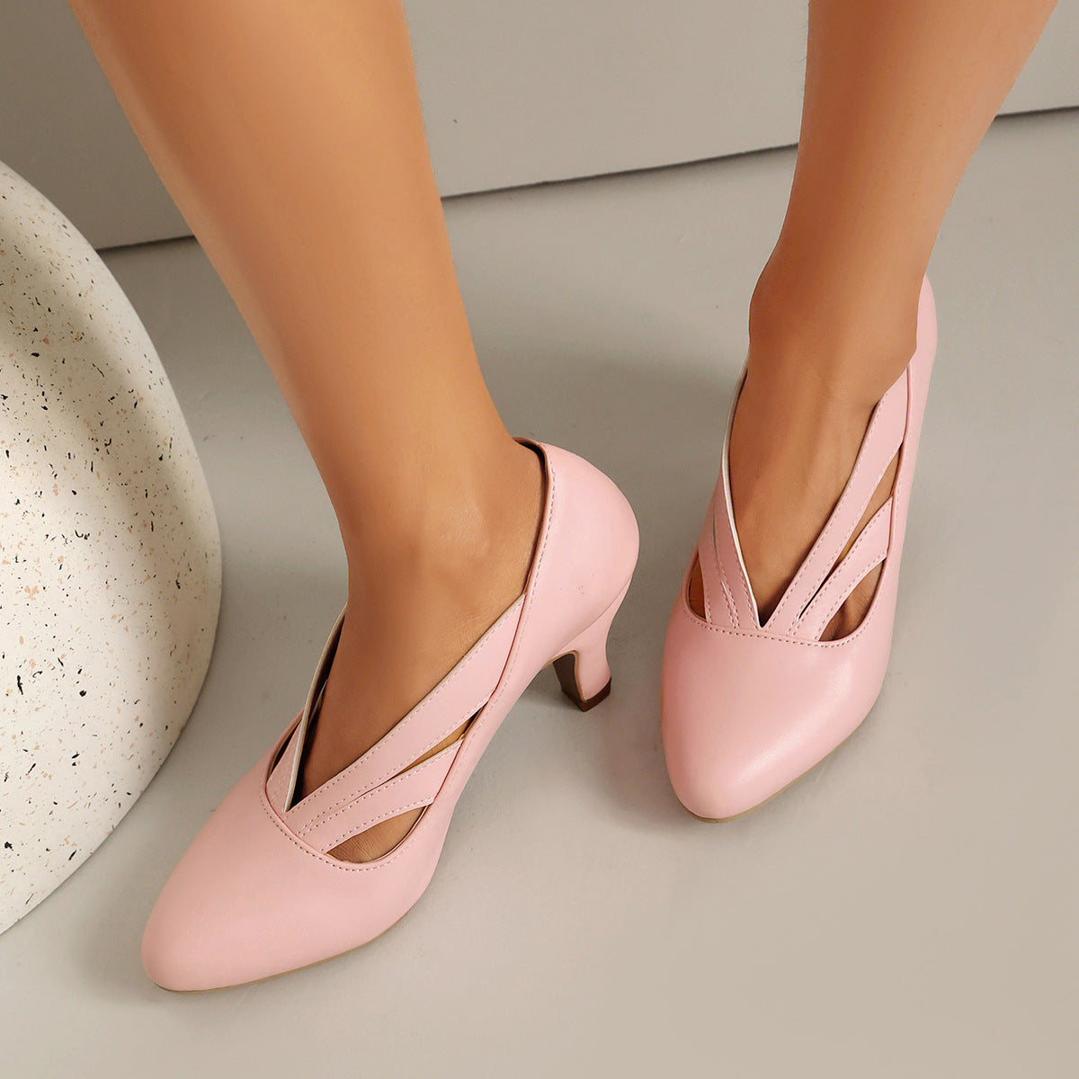 Aldena Leather Heels